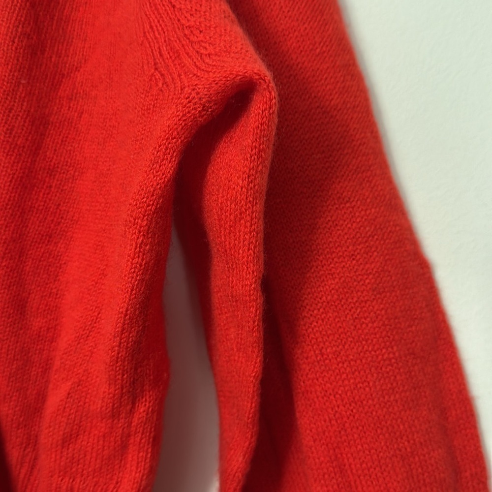 27 miles Malibu "day tripper" wool cashmere blend crop crewneck red sweater Vday - Picture 7 of 7